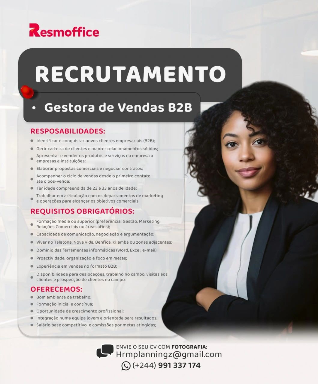 VAGA PARA GESTORA DE VENDAS B2B