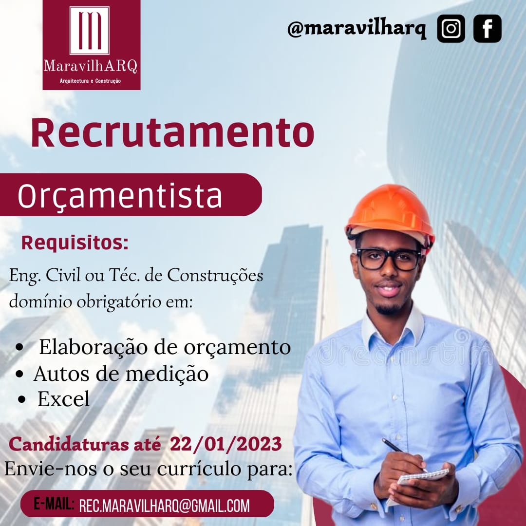 VAGA PARA ORÇAMENTISTA