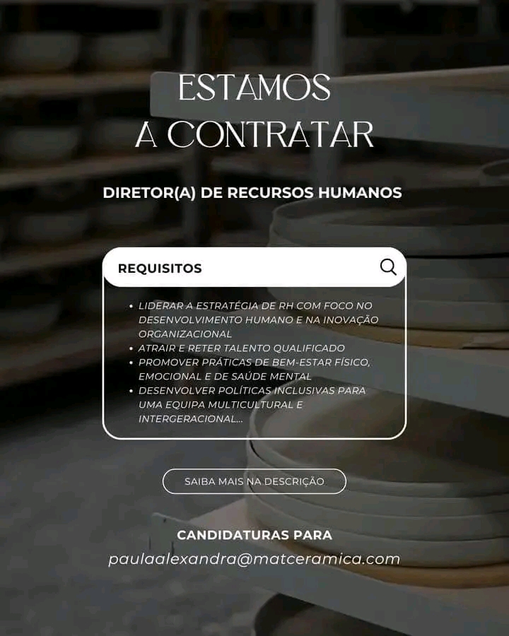 Vaga para um(a) Diretor(a) de Recursos Humanos