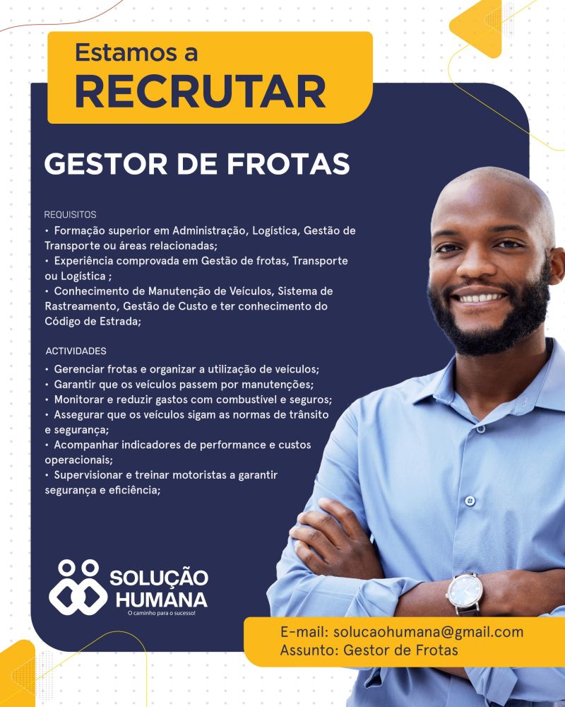 Vaga para Gestor de Frota