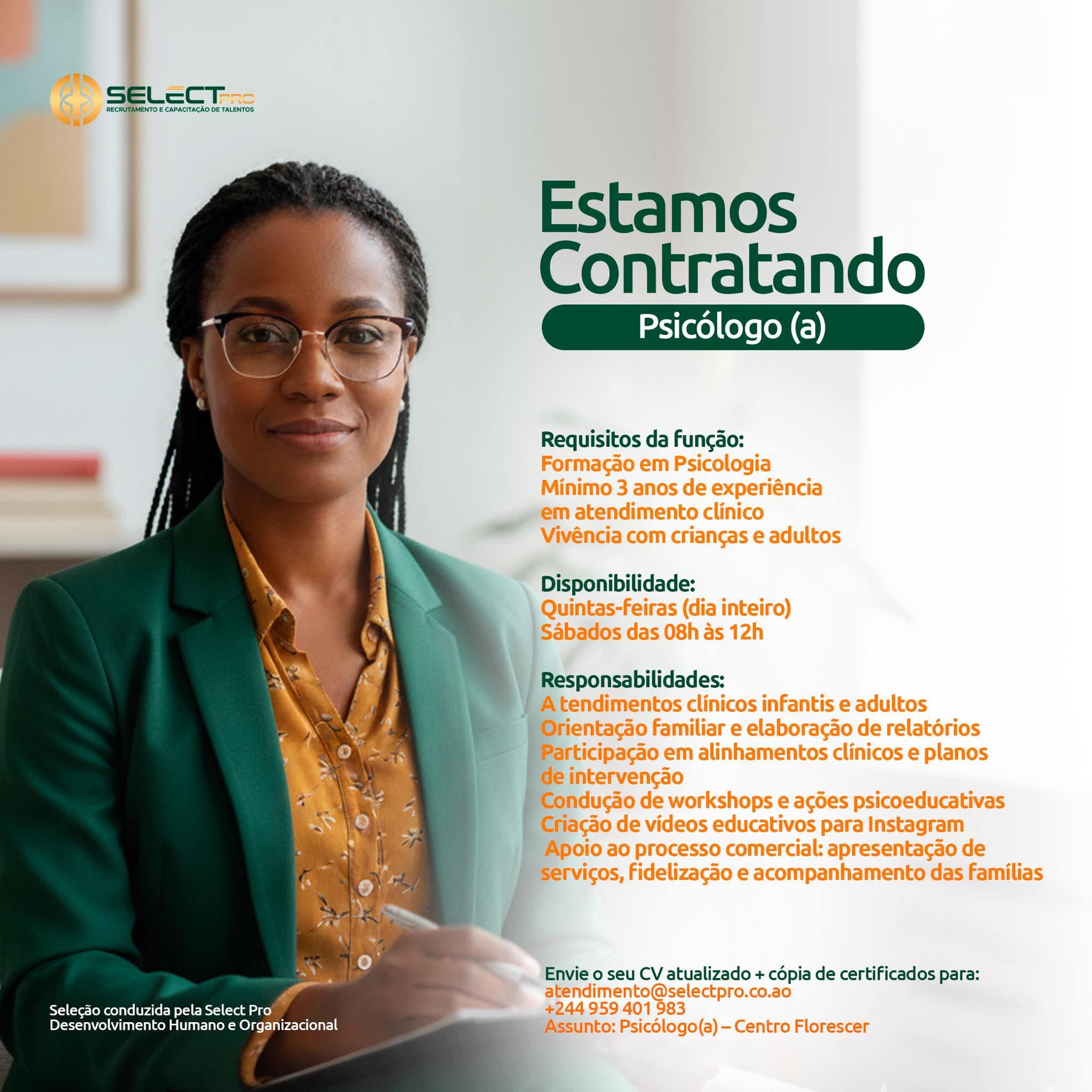 VAGA PARA PSICÓLOGO(A)