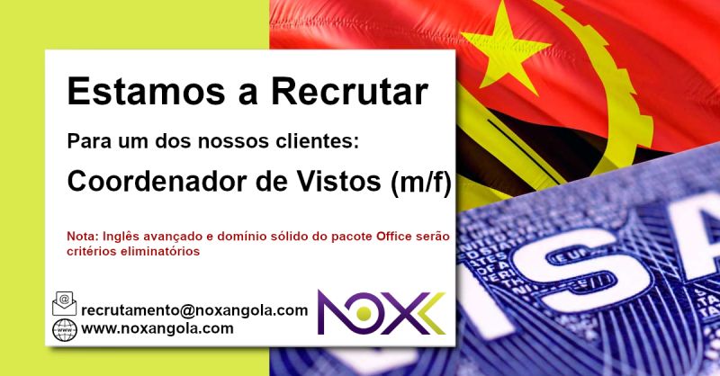 Vaga para Coordenador de Vistos (m/f)