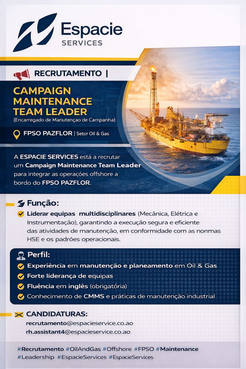 Oportunidade:  Campaign Maintenance Team Leader