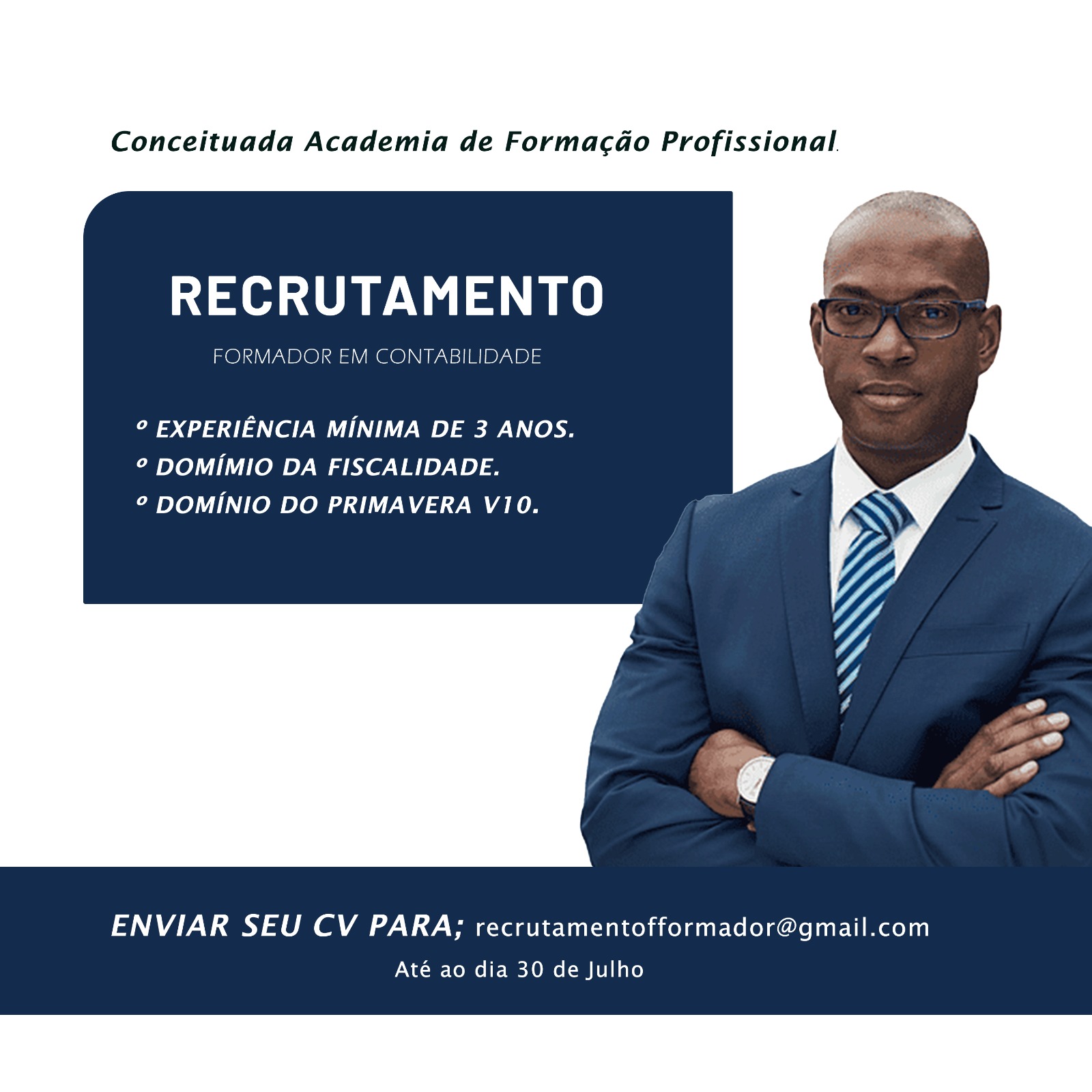 VAGA PARA FORMADOR EM CONTABILIDADE 