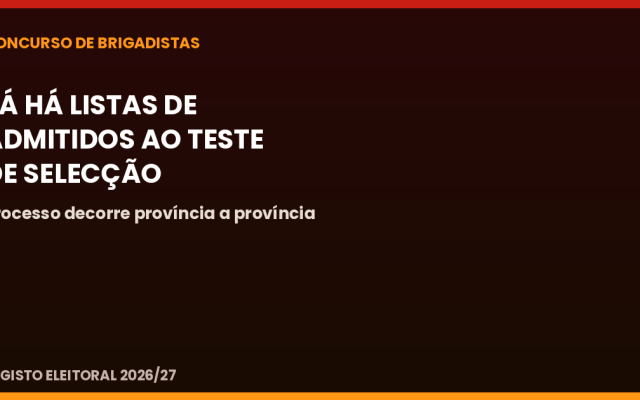 Concurso de Brigadistas do Registo Eleitoral: já há listas de admitidos ao teste de selecção