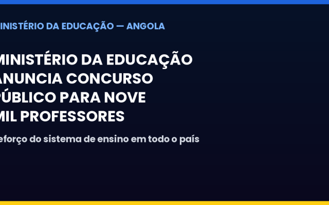 Ministério da Educação anuncia concurso público para nove mil professores
