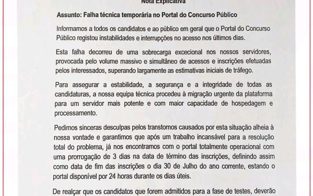 Prorrogação do prazo de candidaturas do concurso público do Governo Provincial do Icolo e Bengo