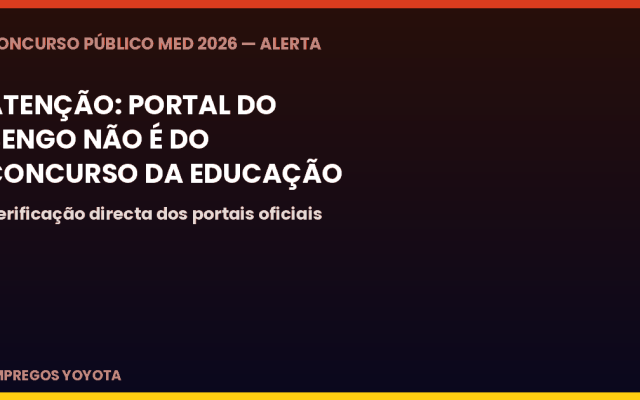 Concurso da Educação: atenção — o portal do Bengo divulgado nas redes não é deste concurso