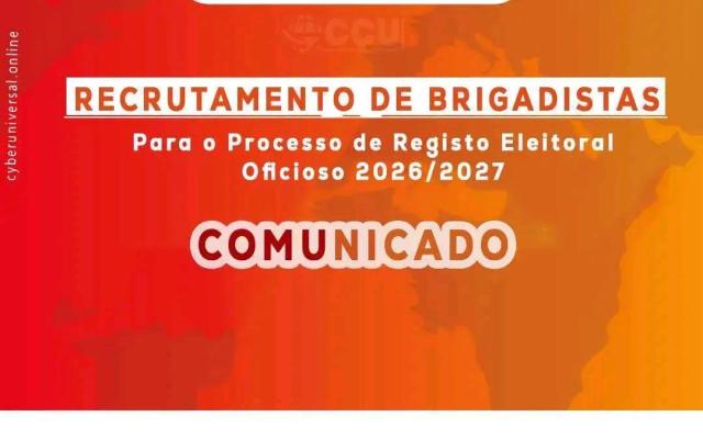 Já é possível consultar online o estado da candidatura a Brigadista do Registo Eleitoral