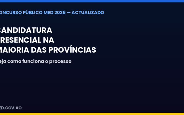 Concurso da Educação: candidatura é presencial na maioria das províncias — veja como funciona