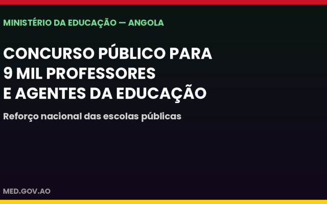Ministério da Educação autoriza concurso público para nove mil professores e agentes