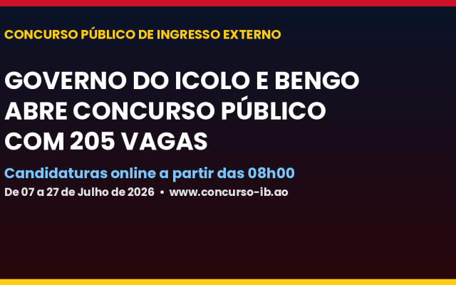 Governo do Icolo e Bengo abre concurso público com 205 vagas nesta terça-feira