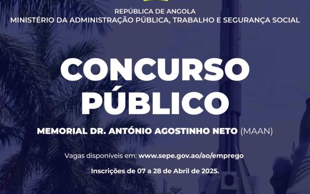 Já é possível se candidatar ao Concurso Público do Memorial do Dr. António Agostinho Neto