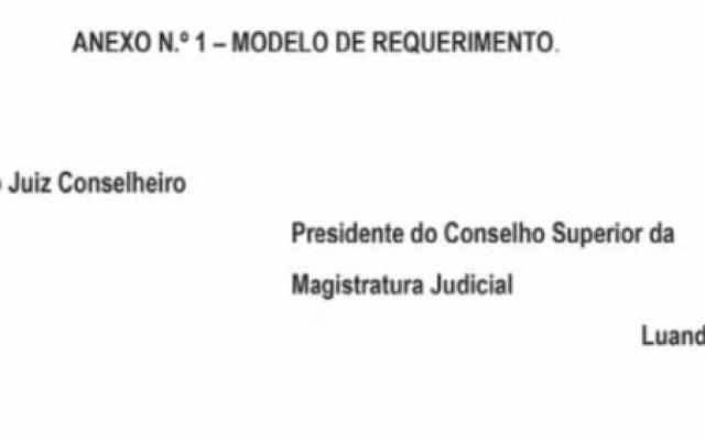 Modelo de Requerimento para Concurso Público do Conselho Superior da Magistratura Judicial (CSMJ)