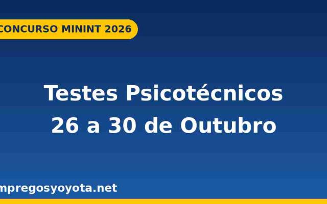 Novidade nas Datas dos Testes Psicotécnicos do MININT: Como Se Preparar Para a Prova On-line
