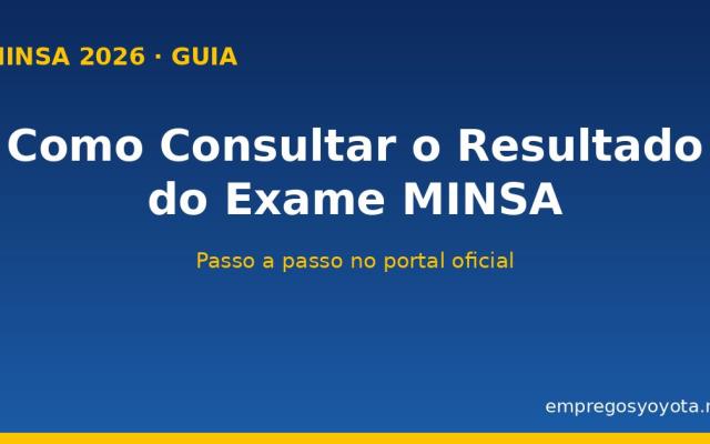 Como Consultar o Resultado do Exame do Concurso MINSA 2026: Passo a Passo