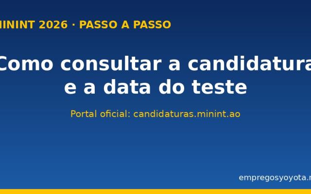Consultar Candidatura MININT 2026: Passo a Passo no Portal Oficial